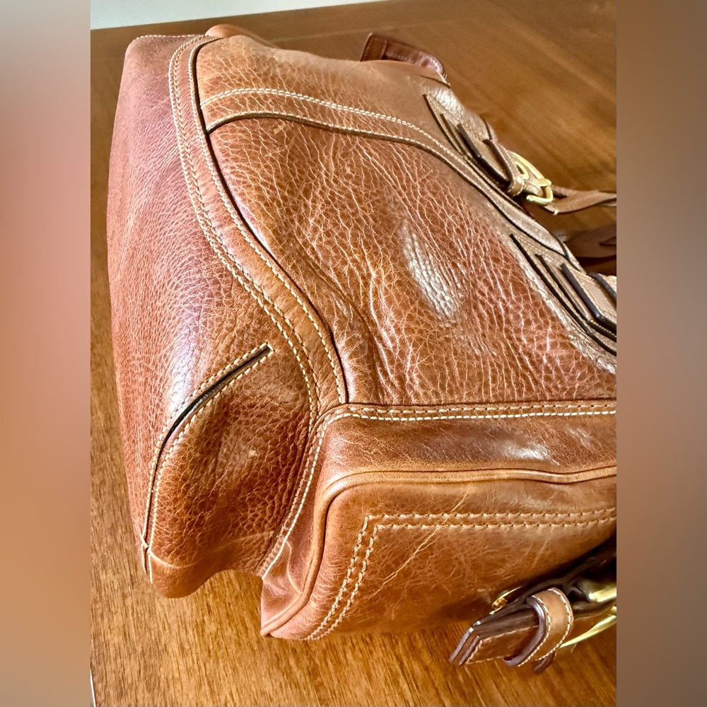 Coach Mia SoHo Tobacco Leather Tote Braided Straps Y2K 2006 - Picture 9 of 15